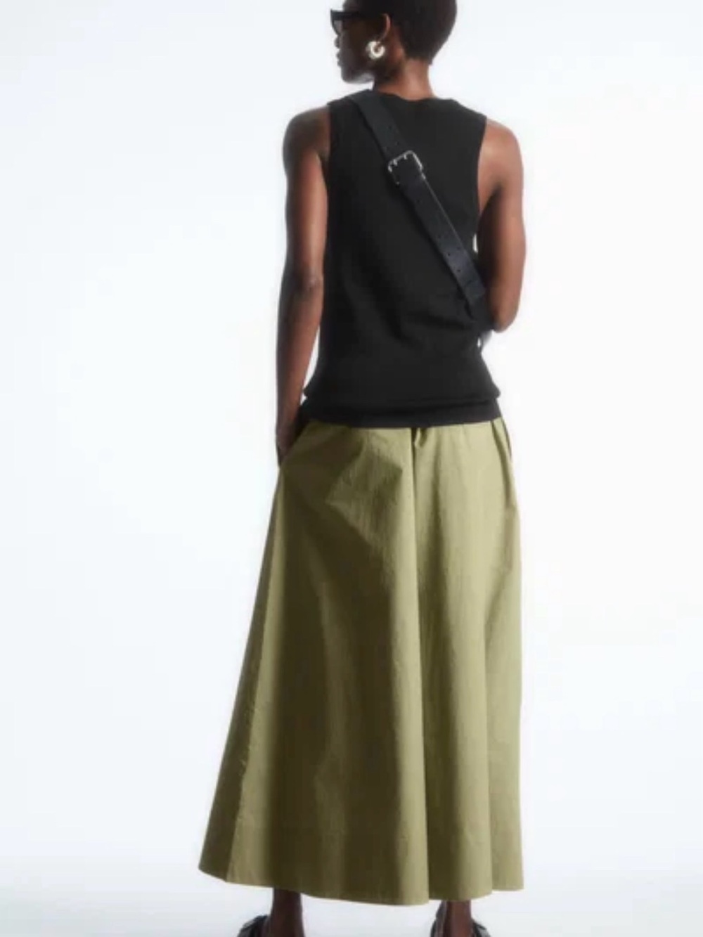 COS Sage Green Wide Leg Culotte Pants / Maxi Skirt Effect – EU 34 - Picture 6 of 6